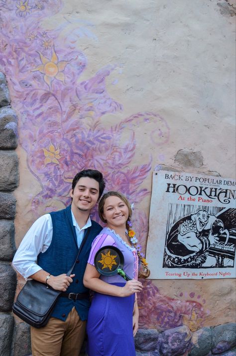 Disneybound Rapunzel And Flynn, Flynn Rider Halloween Costume, Flynn Rider Disneybound, Rider Couples, Flynn Rider Costume, Rapunzel Halloween, Rapunzel Dress Up, Rapunzel Halloween Costume, Rapunzel And Flynn Rider