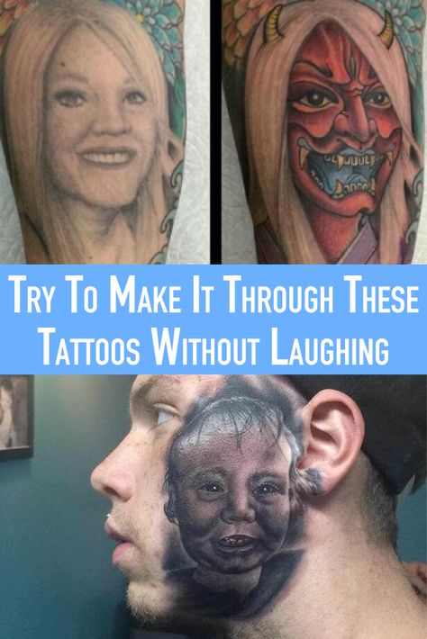 While many people try to hide their tattoos because of employment policy, others are more open. Some tattoos are breathtakingly stunning to look at, and while those have their place, they don’t give us entertainment like the ones that are awful. We have to give a big thanks to everyone who has tattoo fails that are cringeworthy to look at. Places To Hide Tattoos, Older Women With Tattoos, Laugh Tattoo, Awful Tattoos, Tattoo Fails, Weird Tattoos, Bad Tattoos, Mother Daughter Tattoos, Tattoos For Daughters