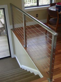 Glass Loft Railing, Balustrade Mezzanine, Internal Glass Balustrade, Metal Handrails For Stairs, Loft Railing Glass, Cable Stair Railing, Stainless Steel Wire Balustrade, Glass Railing Stairs Stainless Steel, Banister Remodel