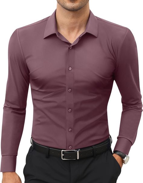 Limited time deal $27.99 (22% Off)(List Price: $35.99) Lion Nardo Stretch Dress Shirts for Men Long Sleeve Slim Fit Casual Button Down Shirts Muscle Fit Men's Dress Shirts Dress Shirts For Men, Men's Dress Shirts, Formal Shirt Dress, Long Sleeve Fitted Dress, Business Shirt, Slim Fit Dress, Lightweight Blazer, White Long Sleeve Dress, Slim Fit Dress Shirts