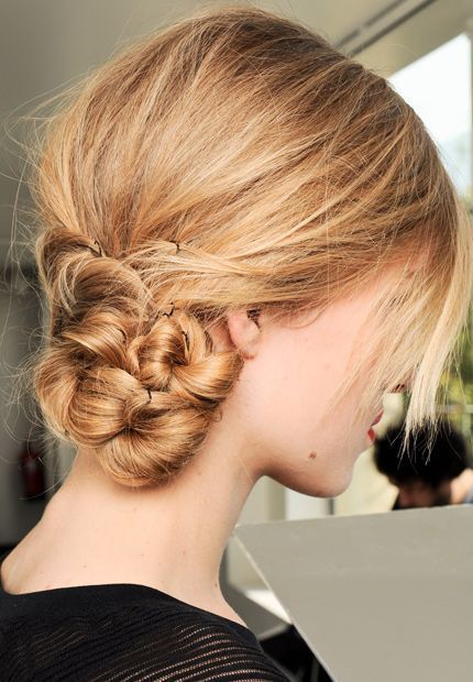 Go ahead and let your bobby pins show—this style isn't meant to look perfectly polished. // #Hair Bonita Applebum, Fall Braids, Twisted Hair, Knot Hair, Good Hair Day, Hair Envy, Great Hair, Medium Hair, Messy Hairstyles