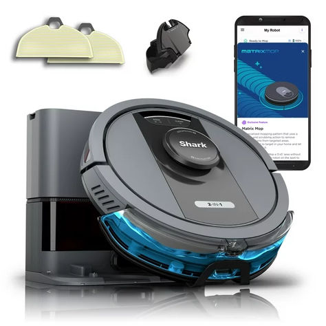 Shark Matrix Self-Empty Robot Vacuum & Mop with No Spots Missed, Bagless 30-Day Capacity, Precision Home Mapping, Wi-Fi, Vacuum Mop, Irobot Roomba, Vacuum Accessories, House Map, Upright Vacuums, Robot Vacuum Cleaner, Floor Care, Voice Control, Hard Floor