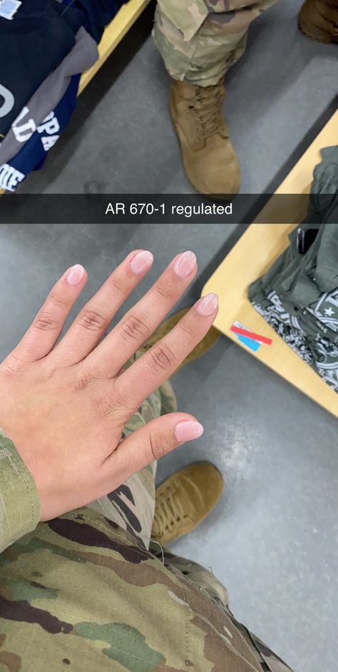 Ar 670-1 Nails, Army Nails Regulation, Military Nails Regulation, Army Regulation Nails, Military Nails, Army Nails, Pedicure Ideas, Spring Acrylic Nails, Simple Gel Nails