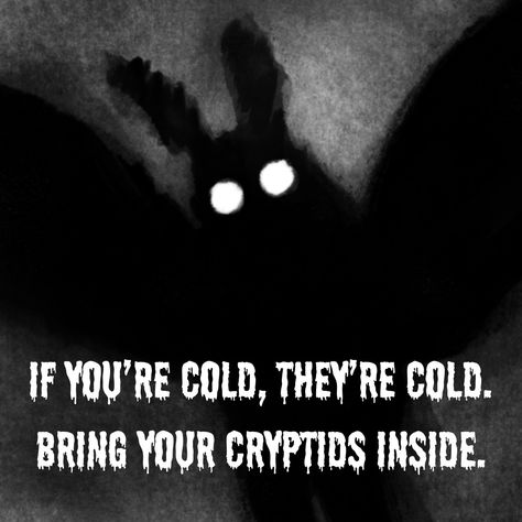 Meanwhile, if you’re without heat or power right now, you’re more than welcome to come hang with Mothman, play games, watch Star Trek, and drink some hot tea ☕️. #ifyourecoldtheyrecold #mothman #cryptidcore Mothman And Nightcrawler, Cryptidcore Aesthetic Pfp, Cryptidcore Art, Mothman Oc, Mothman Pfp, Cryptids Aesthetic, Mothman Cute, Mothman Aesthetic, Cryptids Art