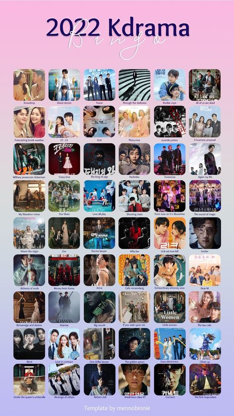 Kdrama loversthis bingo is for you💚💚💯 2023 Kdrama Bingo, 2022 Kdrama List, Korean Dramas To Watch List, Netflix Korean Drama List, Drama Korea List, Kdrama Netflix List, Kdrama List To Watch, Kdrama Watch List, Best Korean Drama List