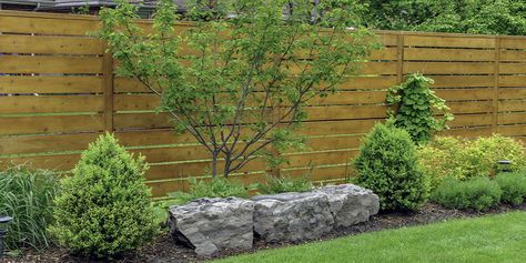 Small Garden Landscape, Garden Fence Panels, Minimalist Garden, Cedar Fence, Garden Services, Fence Landscaping, Low Maintenance Garden, Backyard Inspo, Backyard Fences