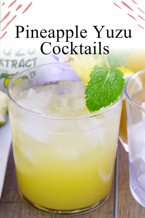 Fun, festive, and boozy! #yuzu #vodka #cocktails #drinks #asiancocktails Yuzu Drink Recipes, Yuzu Cocktail Recipes, Yuzu Drink, Yuzu Cocktail, Asian Cocktails, Cafe Reference, Holiday Drinks Alcohol Christmas, Asian Pantry, Asian Drinks