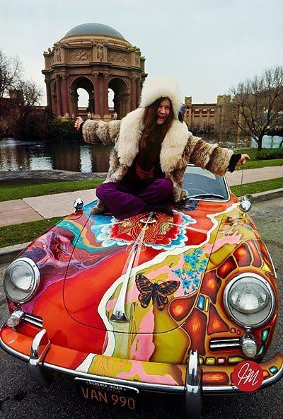 Janis Joplin's car Janis Joplin Style, Janis Joplin Porsche, Jim Marshall, Acid Rock, Photo Star, First Ladies, Joe Cocker, Musica Rock, Rock N’roll