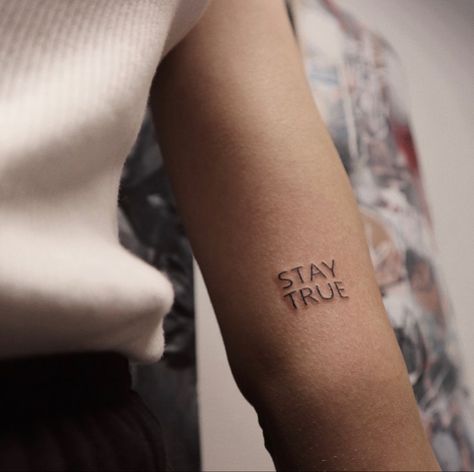 Minimalist tattoo Stay True To Yourself Tattoo, True To Yourself Tattoo, Stay True Tattoo, Yourself Tattoo, Stay True To Yourself, True Tattoo, True To Yourself, Stay True, Triangle Tattoo