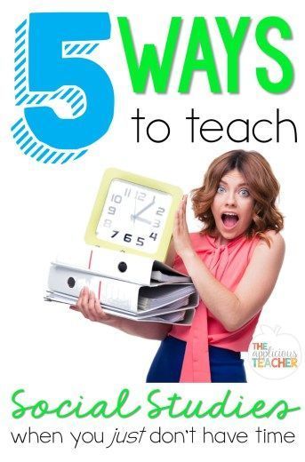 5 Ways to Teach Social Studies when you just don't have time!  I know I can’t be the only one who struggled with making Social Studies a part of our everyday routine! So, here are some favorite ways to get Social Studies in when you just don’t have time!  Read more at:  http://theappliciousteacher.com/5-ways-teach-social-studies-dont-time/ Planning School, Social Studies Lesson Plans, Primary Teacher, Kindergarten Social Studies, Sped Classroom, Study Hacks, 5th Grade Social Studies, Social Studies Elementary, Homeschool Tips