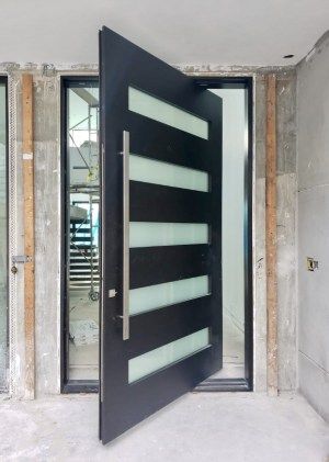 Pivot Doors Entry Modern, Pivot Doors Interior, Pivot Doors Entry, Entryway Refresh, Modern Gates, White Fir, Modern Entrance Door, Modern Gate, Contemporary Front Doors