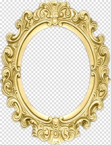 Mirror Illustration, Mirror Drawings, Gold Design Background, Molduras Vintage, Baroque Mirror, Mirror Paper, Frame Illustration, Photo Elements, Gold Framed Mirror