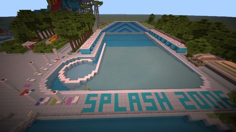 Minecraft Water Park, Soak City, Kawaii School Supplies, Splash Pool, Survival Mode, Geek Life, Minecraft Houses, Water Slides, Water Park