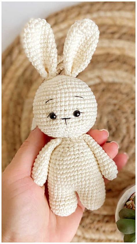 Amigurumi Bunny Free Crochet Pattern / via Christina Yarema, Ravelry.com ■ #bunnyfreepattern #crochetbunny #bunnypattern #bunny #bunnycrochetpattern #amigurumibunny Crochet Stuffed Rabbit Free Pattern, Small Bunny Amigurumi Free Pattern, Crochet Bunny Rabbits Free Patterns Amigurumi, Crochet Amigurumi Rabbit, Crocheted Rabbits Free Patterns, Crochet Easter Bunny Pattern Free Easy, Crocheted Bunny Pattern Free, Small Bunny Crochet Pattern Free, Crochet Bunnies Pattern Free