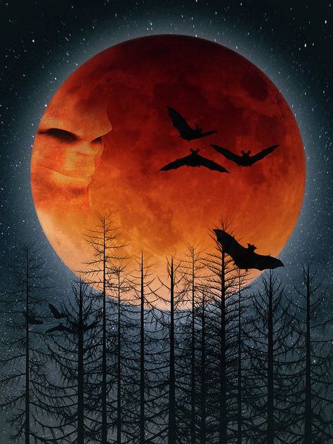 Halloween Spray Paint Art, Spooky Moon Painting, Halloween Theme Painting, Halloween Art Inspiration, Cool Halloween Paintings, Halloween Pictures To Paint, Painting Ideas On Canvas Moon, Moon Painting Ideas, Halloween Paint Night