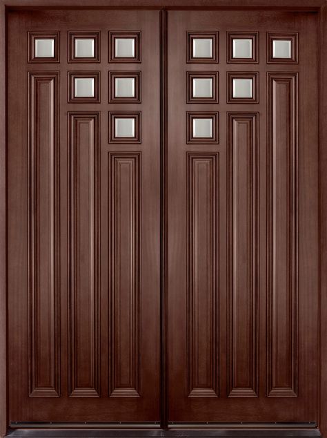 Solid Wood Front Entry Doors, Pintu Ganda, Wood Front Entry Doors, Solid Wood Entry Doors, Entry Door Designs, Wooden Double Doors, Custom Interior Doors, Double Doors Exterior, Modern Exterior Doors