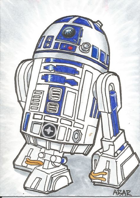 R2d2 Artwork, R2d2 Drawing, Star Wars Dibujos, R2d2 Tattoo, R2d2 Art, Drawing Star Wars, Star Wars Art Drawings, Winnie The Pooh Drawing, Drawing Stars