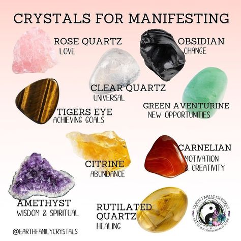 Good Crystals For Manifesting, Must Have Crystals For Witches, Manifestation Crystals Aesthetic, Crystal Grid For Success, Best Stones For Manifesting, Stones For Manifesting, Crystal Grid For Manifestation, Best Crystal For Manifestation, Crystals To Meditate With