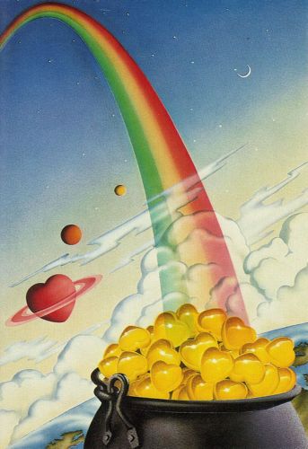 'The End of The rainbow' by Punz Wolff (1981) Amazing Amy, Light Codes, End Of The Rainbow, Rainbow Connection, Palette Ideas, Paper Moon, Airbrush Art, Love Rainbow, Vintage Rainbow