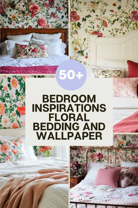 Bring charm and elegance to your space with Bedroom Inspirations Floral Bedding And Wallpaper, where vibrant floral patterns transform your room into a cozy retreat. From artistic floral bedding to sophisticated flower-inspired wallpapers, these designs create a perfect blend of nature and style. Pin this for inspiration and visit the article for even more beautiful ideas! Floral Wallpaper Room Ideas, Floral Wallpaper Peel And Stick, Floral Wallpaper Bedroom Ideas, Wallpaper Bedroom Vintage, Removable Wallpaper Bedroom, Floral Wallpaper Bedroom, Floral Peel And Stick Wallpaper, Floral Bedroom, Beautiful Story