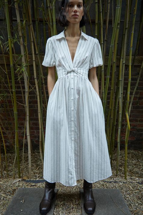 Derek Lam 10 Crosby Pre-Fall 2023 Collection | Vogue White Tweed Jacket, Pre Fall 2023, Sewing Dress, Airy Dress, Derek Lam 10 Crosby, Derek Lam, 2023 Collection, 2023 Fashion, Fashion Show Collection