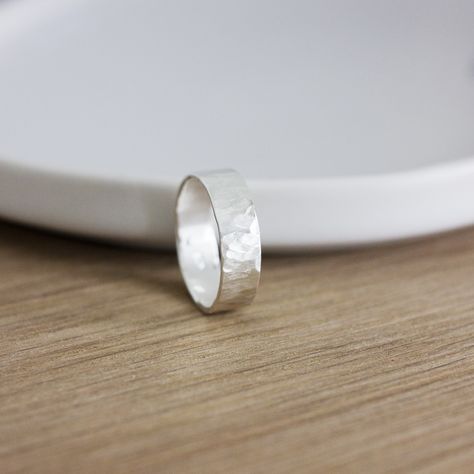 Hammered Band Ring, Unique Silver Rings, Hammered Silver Ring, Silver Rings Simple, Hammered Ring, Hammered Band, Hammered Rings, Sterling Silver Rings Bands, Thumb Ring