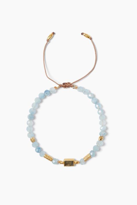 Tab Pull-Tie Bracelet Aquamarine – Chan Luu Aquamarine Bracelet, Autumn Winter 2023, Perfect White Tee, Well Traveled, Aquamarine Beads, Handmade Box, Beaded Jewellery, Elegant Bracelet, Chan Luu