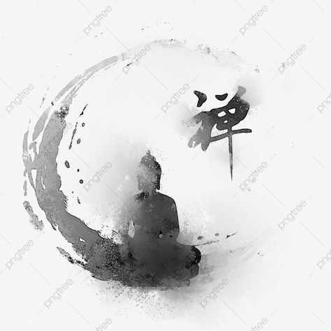 Zen Images, Buddha Silhouette, Zen Drawings, Zen Tattoo, Zen Wallpaper, Buddhist Art Drawing, Buddha Tattoos, Zen Painting, Ancient Dragon