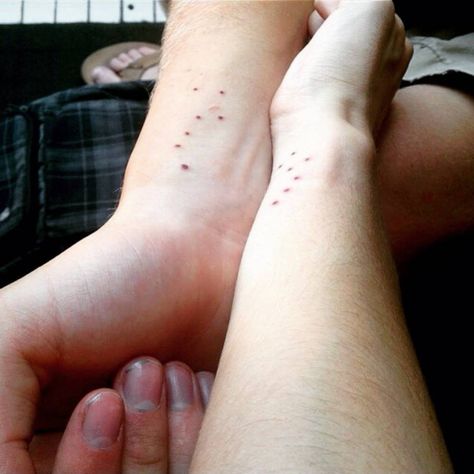 Matching Tattoos Love, Love Tattoos For Couples, Big Dipper Tattoo, Community Tattoo, Dipper Constellation, International Tattoo, Big Dipper, Constellation Tattoos, Temporary Tattoo Designs