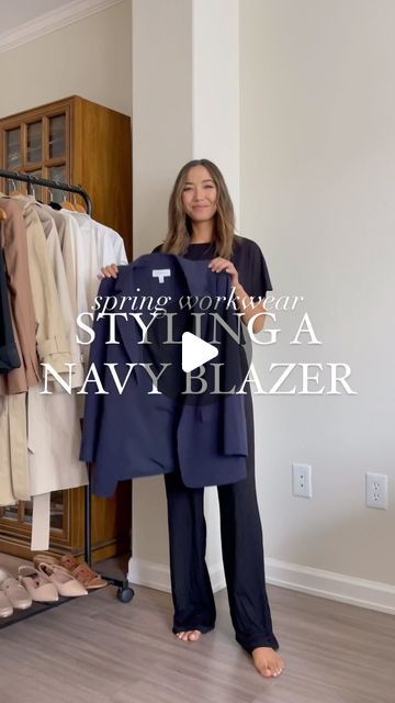 Spring Workwear, Business Casual Outfits For Work, Navy Blazer, Business Casual Outfits, Outfit Details, Business Casual, Work Outfit, Work Wear, Outfit Ideas