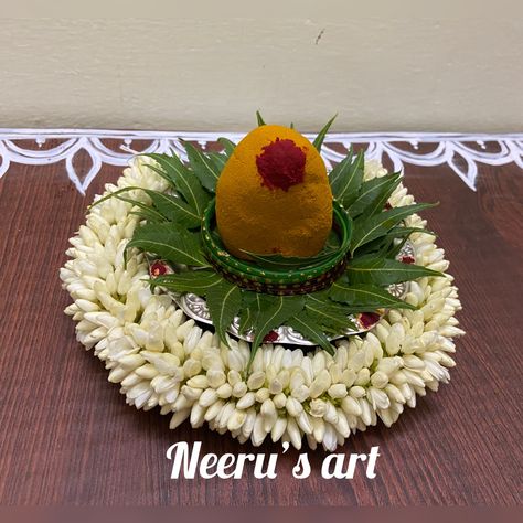 Gowri Pooja Decoration, Gauri Decoration, Pooja Door Design, Mandir Decoration, Home Flower Decor, Pooja Decoration, Ganpati Decoration At Home, Diy Floral Decor, Diwali Decorations At Home