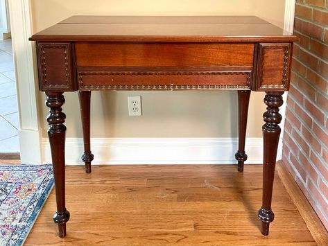 Antique Mahogany Spinet Ladies Desk - Woodbury Steeple View Lane Online Auction Ladies Desk, This Is Us, Auction, Desk