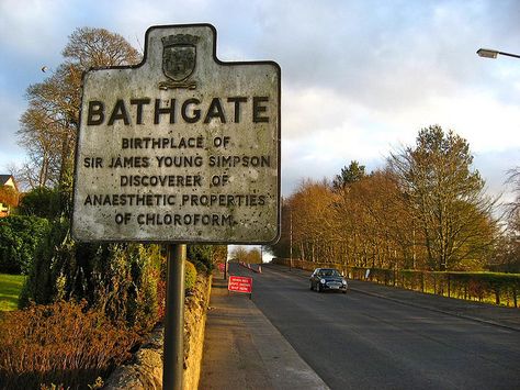 Bathgate West Lothian Scotland - where chloroform was discovered Town Sign, Scottish Ancestry, Bonnie Scotland, Old Signs, Scottish Heritage, Most Beautiful Cities, Beautiful Country, Hell Yeah, Vow Renewal