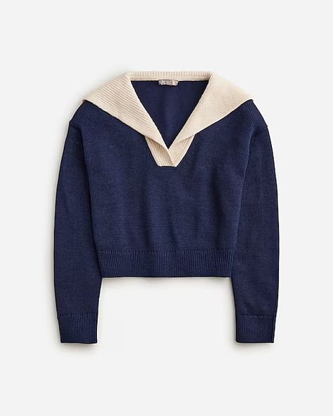 Women's Heritage Shop | J.Crew Jcrew Style, The Cove, Jcrew Collection, Outfit Inspired, Sailor Collar, Sweater For Women, Summer Suits, White Dress Summer, Linen Shop