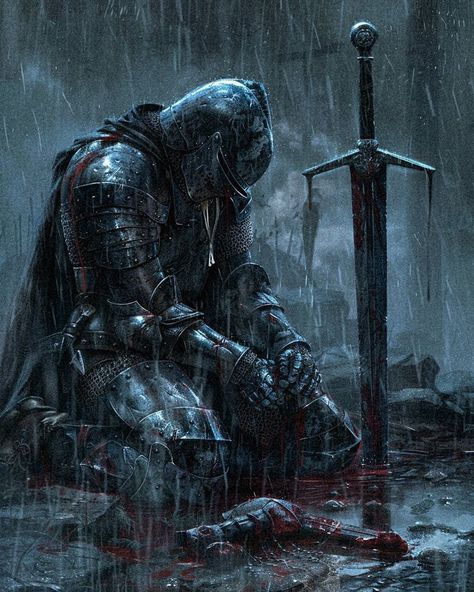 Era Medieval, Fantasy Vibes, Witcher Wallpaper, Dark Souls Artwork, Crusader Knight, Medieval Aesthetic, Core Core, Dark Fantasy Artwork, Warriors Wallpaper