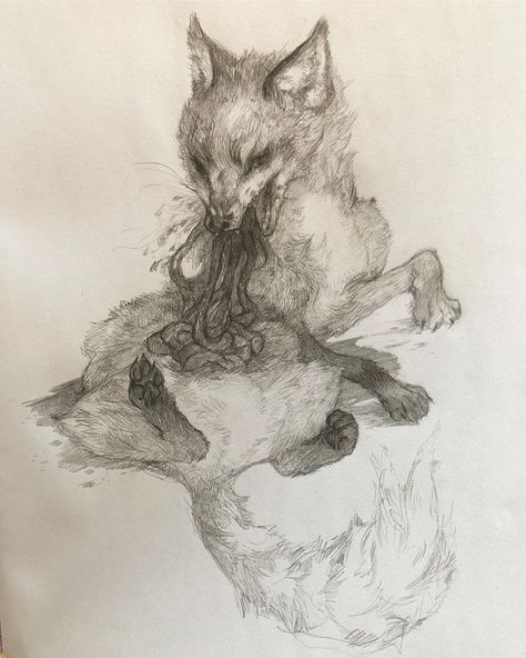 Dead Animal Drawing, Ivy Painting, Arte Sketchbook, Creature Concept Art, Ethereal Art, Dream Art, Hello My Name Is, Sketchbook Art Inspiration, Art Sketchbook