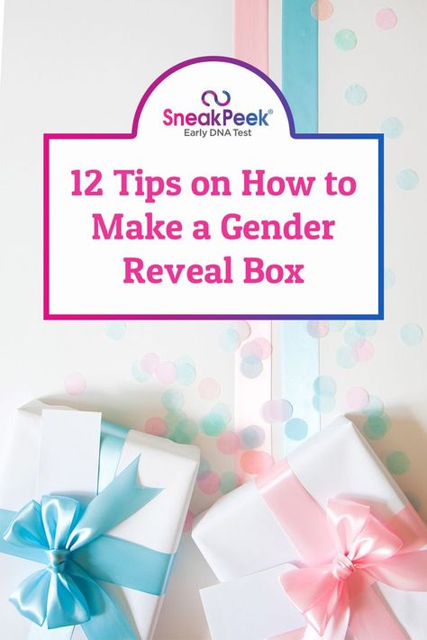 Gender Reveal Mail Package, Gender Reveal Gift Box Ideas, Gender Reveal Box Ideas Diy, Box Gender Reveal Ideas, Gender Reveal Box Ideas, Gender Reveal Present, Gender Reveal Poppers, Gender Reveal Outfit, Gender Reveal Box