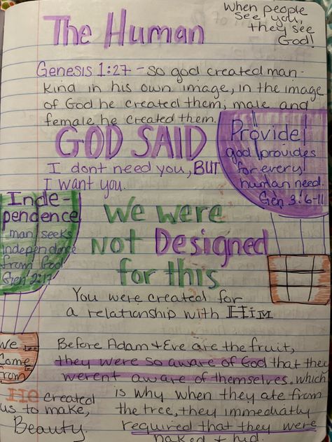 Adam And Eve Journaling, Adam And Eve Bible Journaling, Bible Makeover, Genesis Bible Journaling Notes, Genesis Bible Journaling, Bible Devotional Journal, Adam And Eve Bible, Genesis Bible Study, Studying Notes