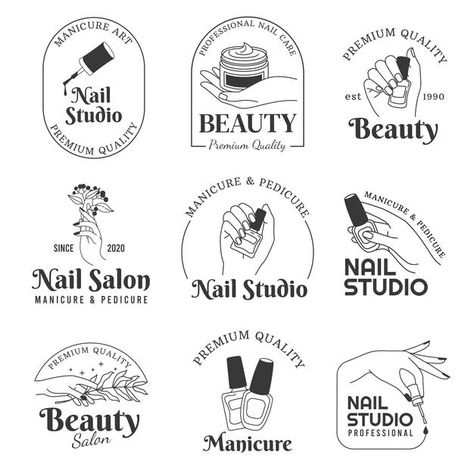 Nail Studio Logo Design, Nail Logo Design Ideas, Nail Logos Ideas, Nail Salon Logo, Nails Logo, Cosmetic Line, Best Logo Maker, Logo Nail, Nail Store