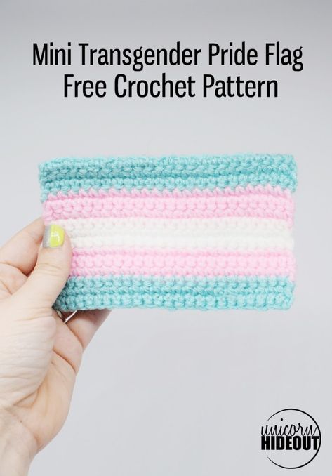 Crochet Pride Flag Pattern Free, Trans Crochet, Crochet Pride Patterns, Pride Flag Crochet, Pride Crochet, Progress Flag, Rainbow Flags, Crochet Workshop, Crochet Applique Patterns Free