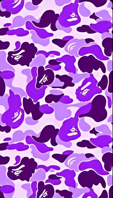 Bape Purple Camo Wallpapers, Bape Camo Wallpaper, Iphone Wallpaper Purple, Bape Art, Bape Wallpaper Iphone, Hypebeast Iphone Wallpaper, Pretty Wallpaper Ipad, Bape Shark, Camo Wallpaper