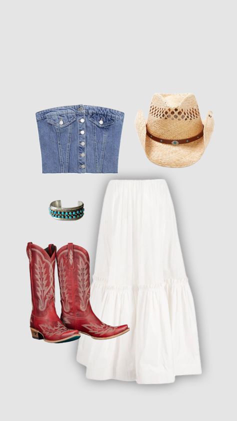 cowboy outfit coastal 4th of july summer girl inspo Cowboy Outfit, 4th Of July Outfit, Summer Girl, 4th Of July, Cowboy, Outfit Inspo