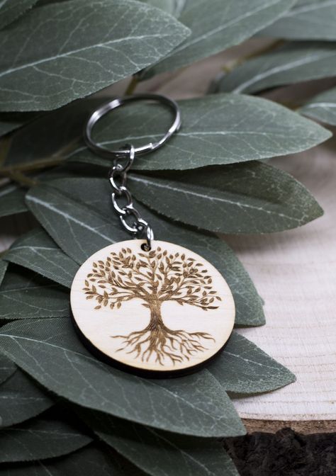 Wooden Keychain, Wooden Pendant, Natural Gifts, Tree Of Life, Austria, Keychains, All Products, Accessory Gift, Display Homes