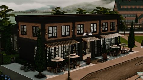 Rheya - Golden Spice Restaurant [Sims 4 Restaurant] VIDEO... Restaurant Sims 4, Luxurious Restaurant, Restaurant Video, Sims 4 Restaurant, Sims 4 Tattoos, Poolside Lounge, Sims 4 Speed Build, Sims Building, Luxury Restaurant