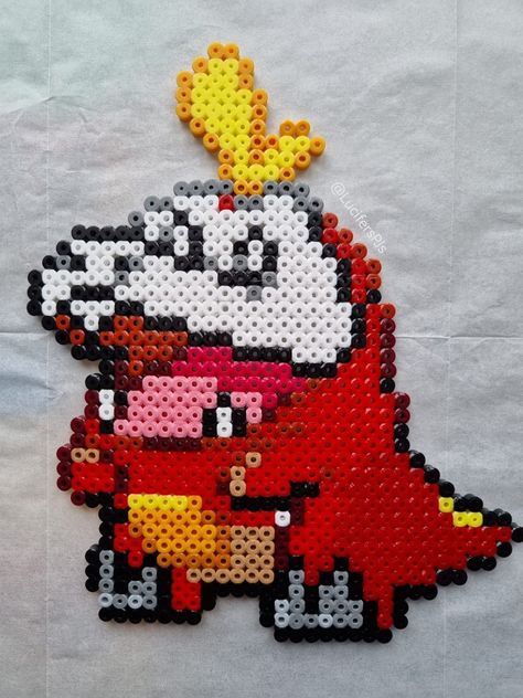 Pokemon Perler Rowlett Pokemon, Perler Bead Pokemon, Pokémon Perler, Bird Pokemon, Pokemon Perler, Pokemon Perler Beads, Bead Projects, Iron Beads, Bead Ideas