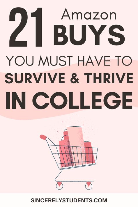 Need something to make college life easier and more bearable? Check out these 21 affordable Amazon products every online student needs! #collegetips #studentessentials Student Essentials, College Must Haves, Must Buy, Online Student, Amazon Buy, Online College, College Hacks, Amazon Products, Online School