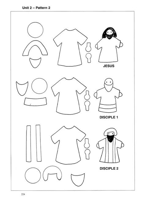 Jesus+Finger+Puppet+Template Bible Quiet Book, Felt Board Patterns, Finger Puppet Patterns, Felt Puppets, Godly Play, Puppets For Kids, Bible Story Crafts, Felt Finger Puppets, Puppet Patterns