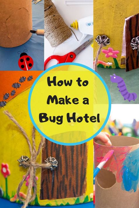 Easy DIY on how  to make a Bug hotel, Bug house, Bug Barn for Earth Day #earthday #earthdaycrafts #bughotel Diy Bug Hotel, Classroom Camping, Bee Games, Bug House, Origami Paper Flowers, Bug Hotel, Bug Crafts, Earth Day Crafts