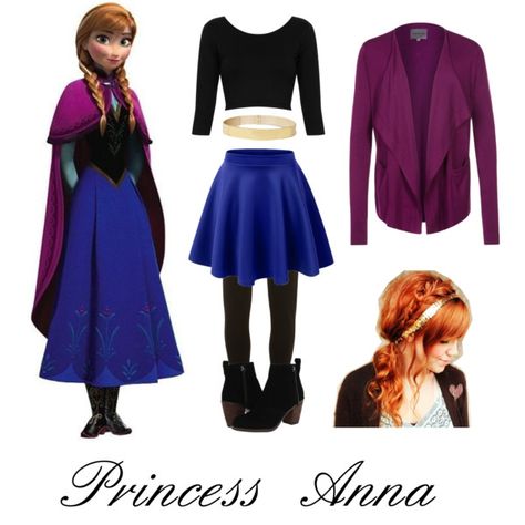 Princess Anna Disneybound, Disneybound Winter Outfits, Anna Outfit Ideas, Disney Bound Outfits Winter, Anna Inspired Outfit, Disneybound Princess, Anna Disneybound, Frozen Inspired Outfits, Disney Princess Inspired Outfits