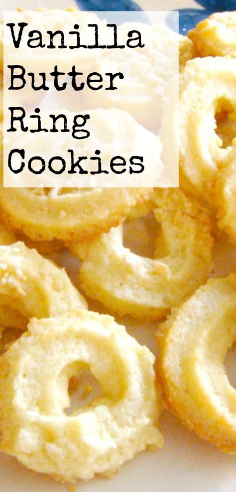 Ring Cookies, Amazing Cookie Recipes, Resepi Biskut, Spritz Cookies, Vanilla Flavor, Biscuit Cookies, Melt In Your Mouth, Easy Cookies, Cookie Desserts